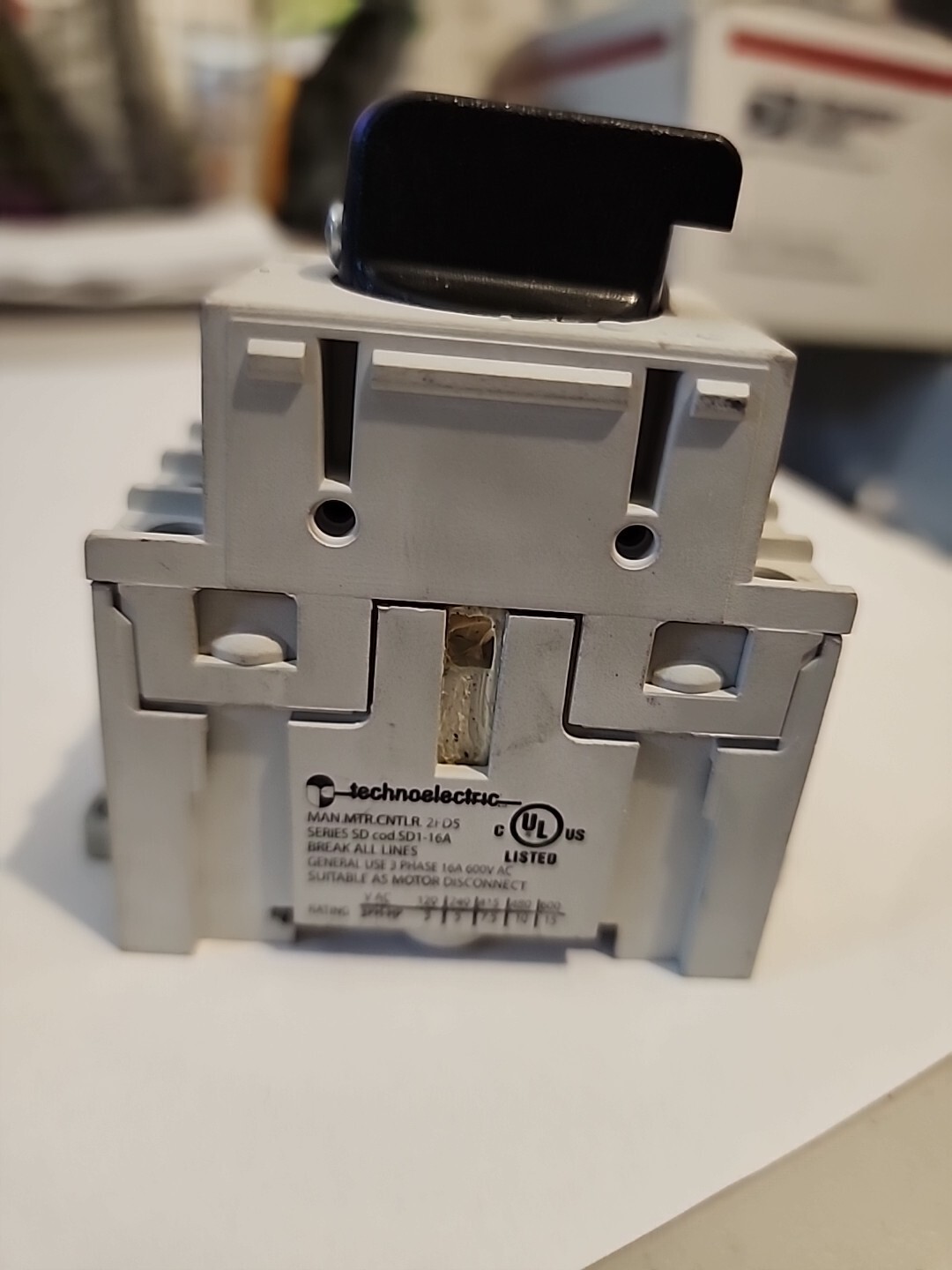 Technoelectric SD1-016 Gen Use – Motor – Disconnect Switch 16A 600V – 3 Phase