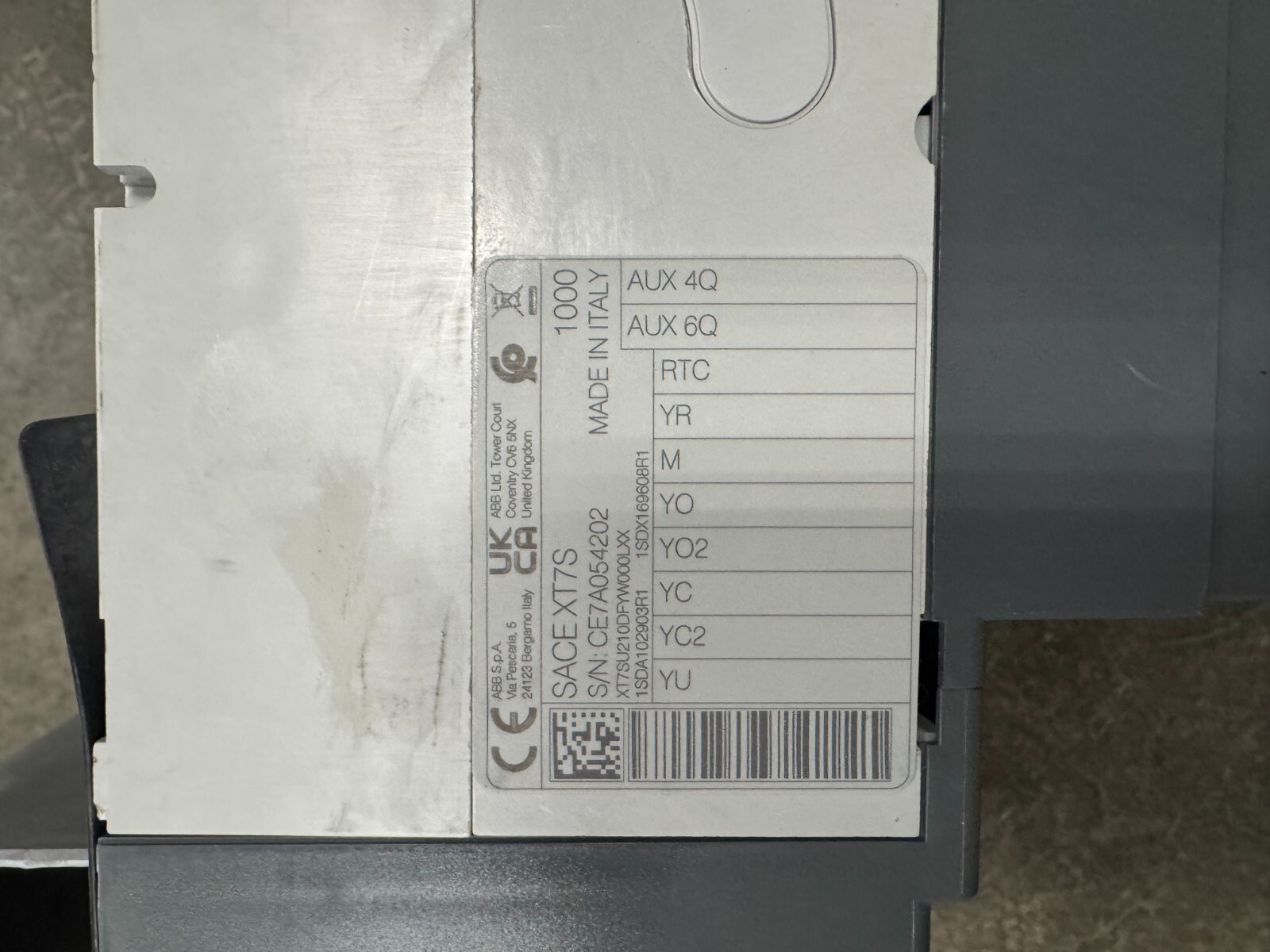 ABB Tmax XT7S 1000 Ekip Dip LSI In+1000A, 2 Pole Circuit Breaker