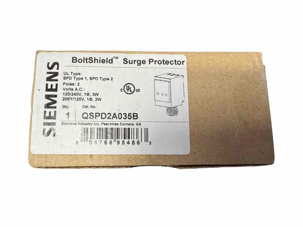 NEW Siemens BoltShield Whole Home Surge Protection QSPD2A035B 35kA