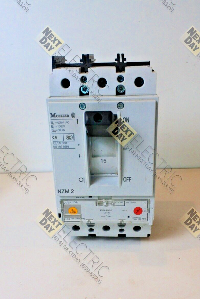 Klockner Moeller, NZM 2, Molded Case Circuit Breaker 15a 15 Amp Rating Plug