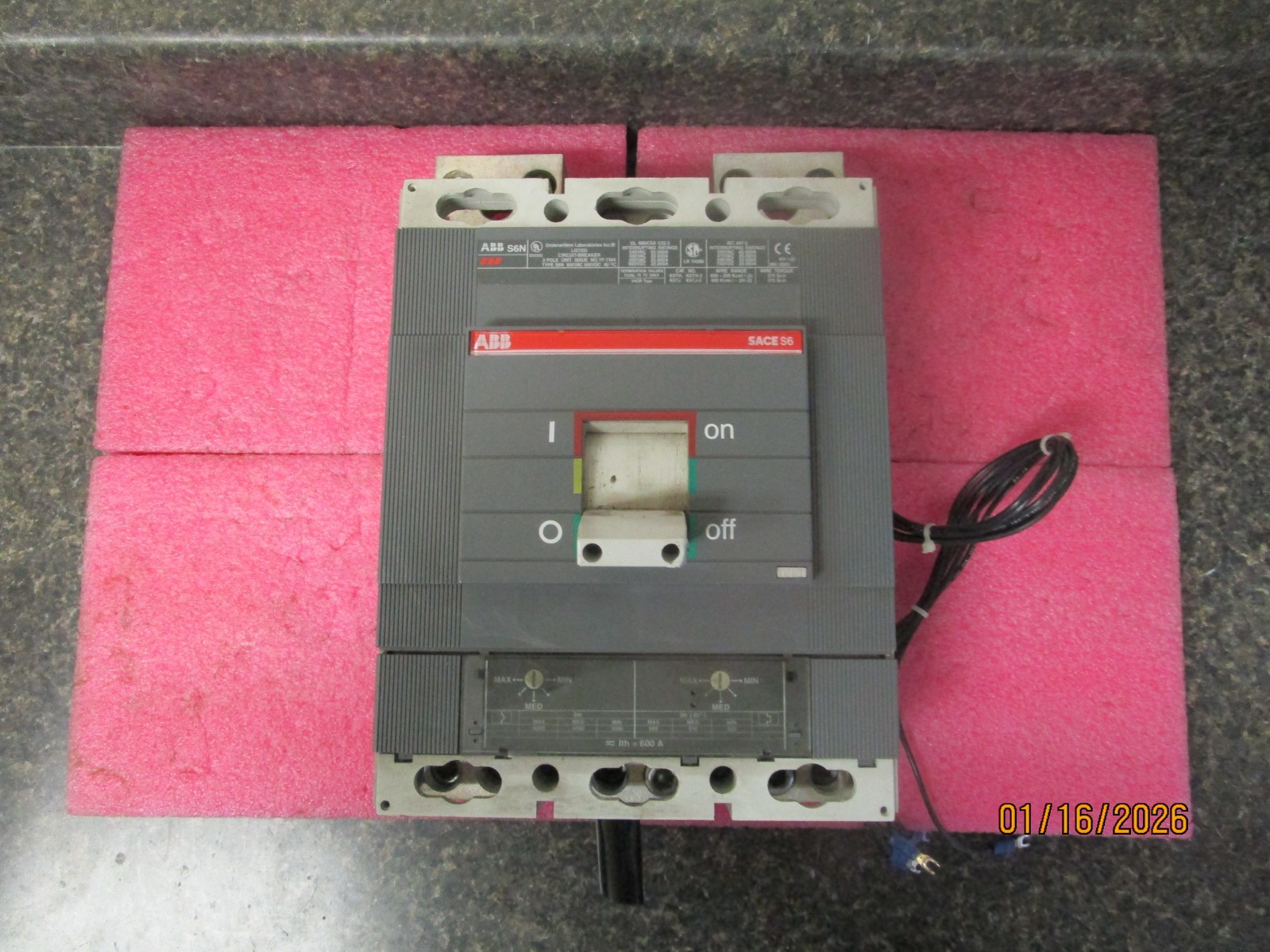 ABB SACE S6N 3P Circuit Breaker K6TH K6TH-2 K6TJ K6TJ-2 600VAC/VDC YF-7344