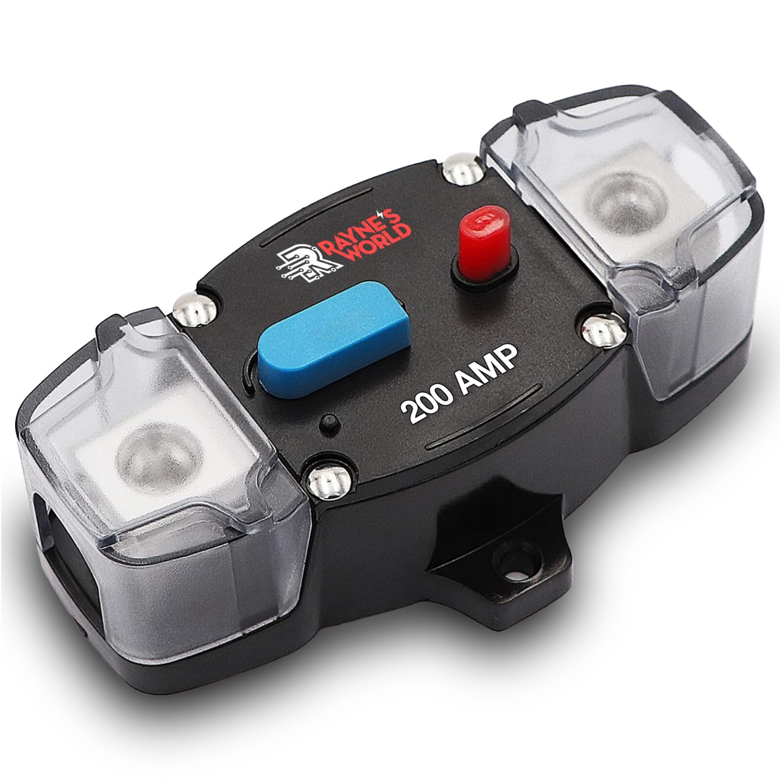 2 PACK 200 Amp 12-48V DC Inline Circuit Breaker w/ Cover Car/Audio/Boat/Solar