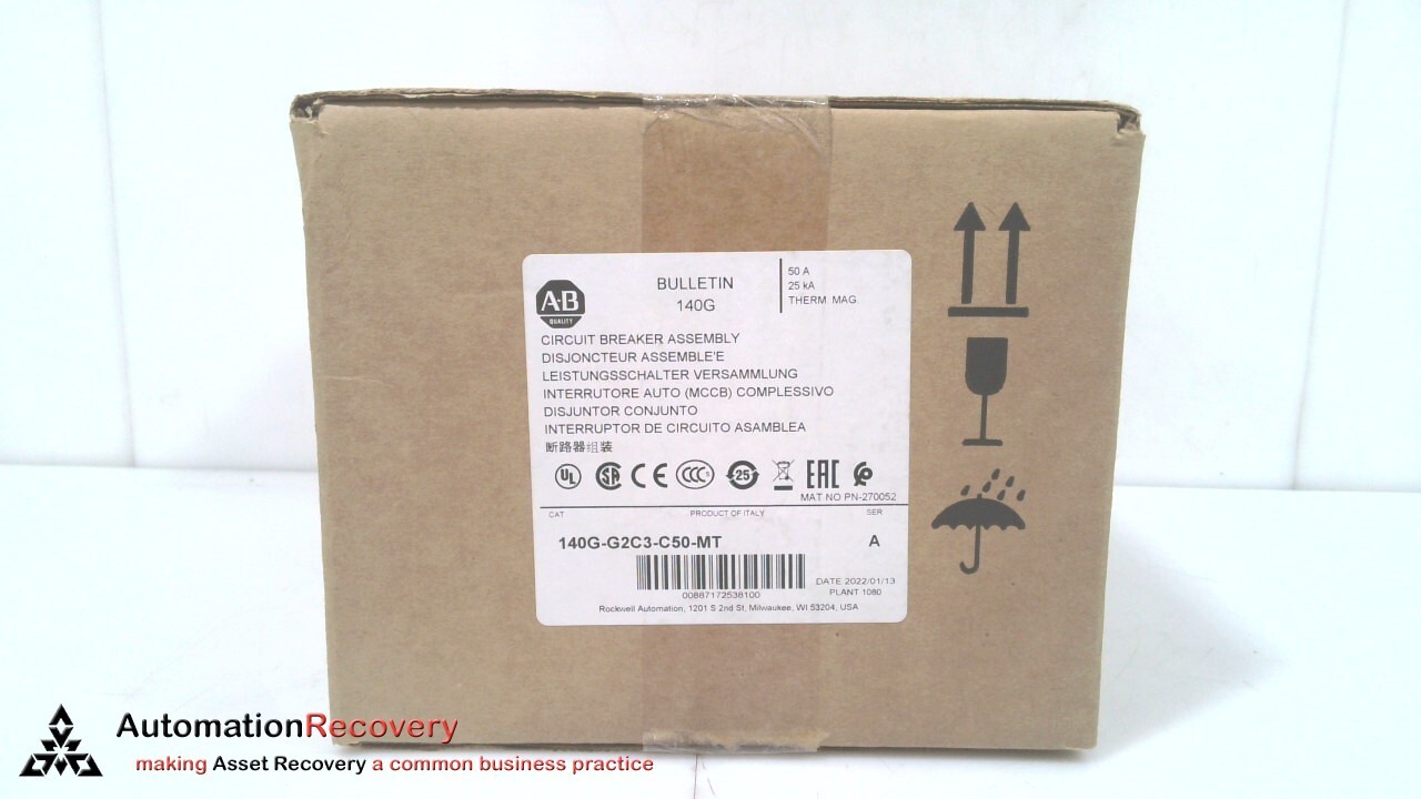 ALLEN BRADLEY 140G-G2C3-C50-MT SER A, CIRCUIT BREAKER ASSEMBLY, NEW #328122