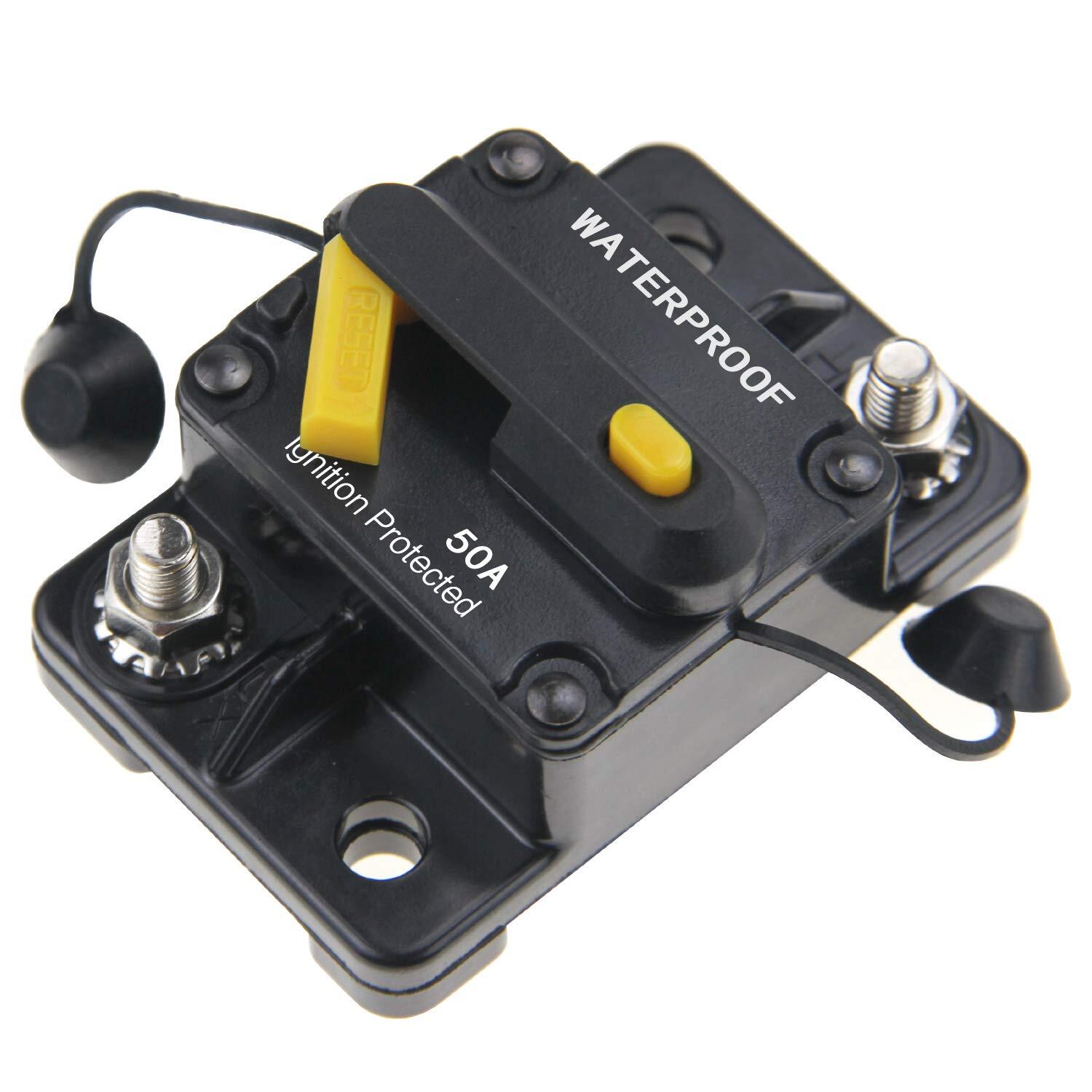 50A-300A Circuit Breaker Manual Reset Waterproof 12V-42VDC Marine Boat