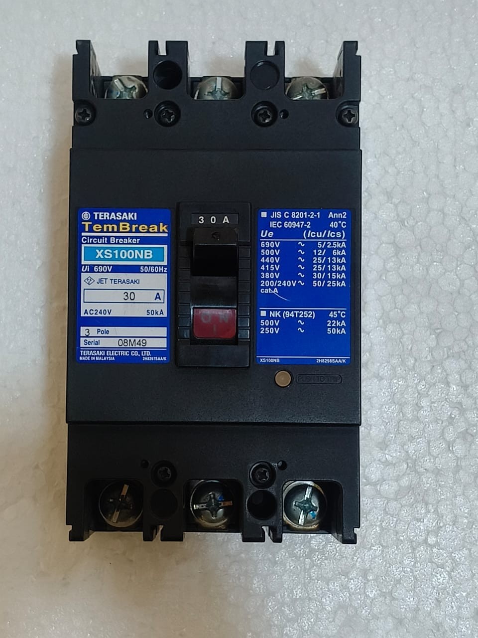 TERASAKI MCCB XS100NB