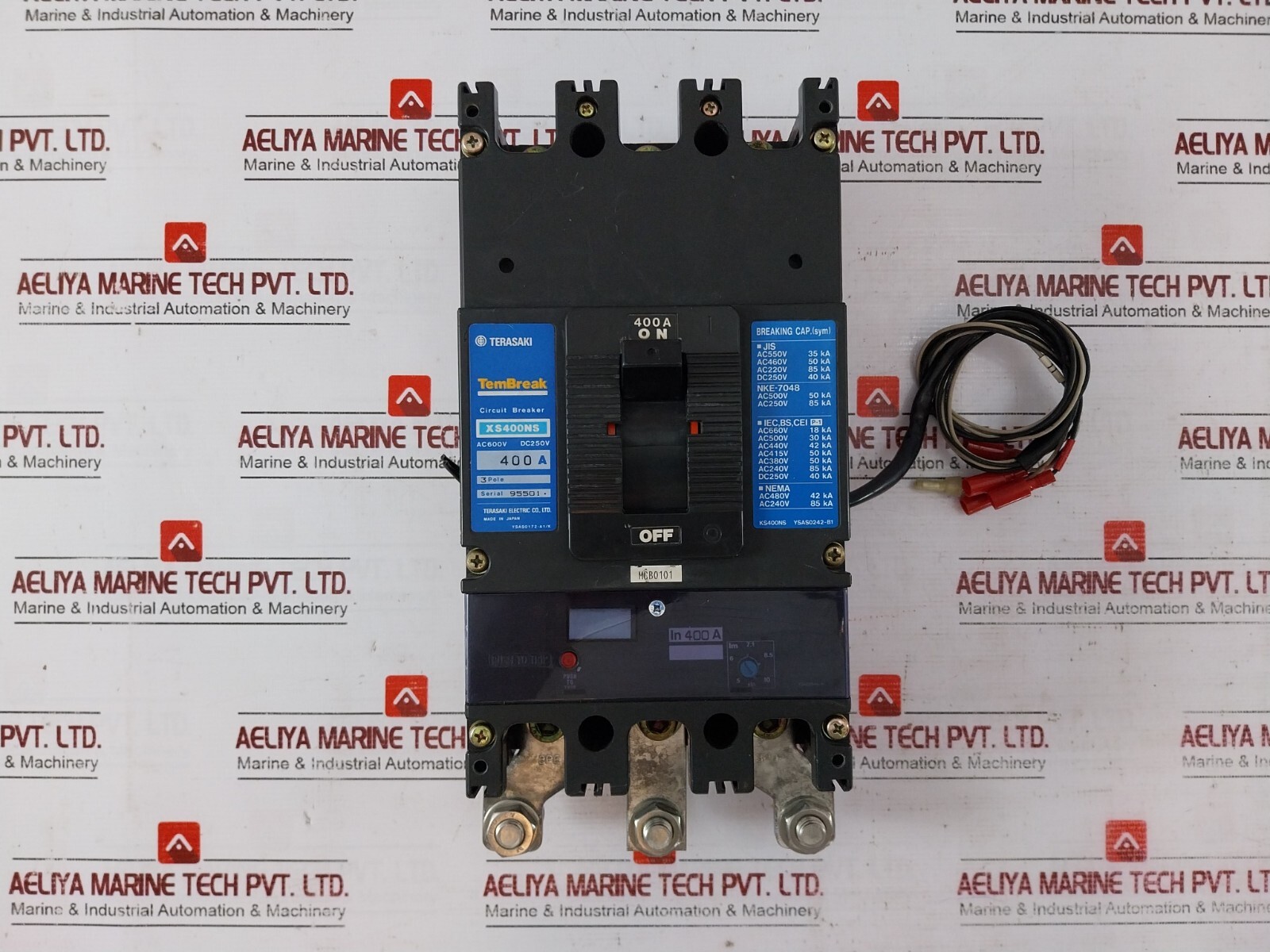 Terasaki Electric XS400NS TemBreak Circuit Breaker 3 Pole 400A 100-115V 50/60HZ
