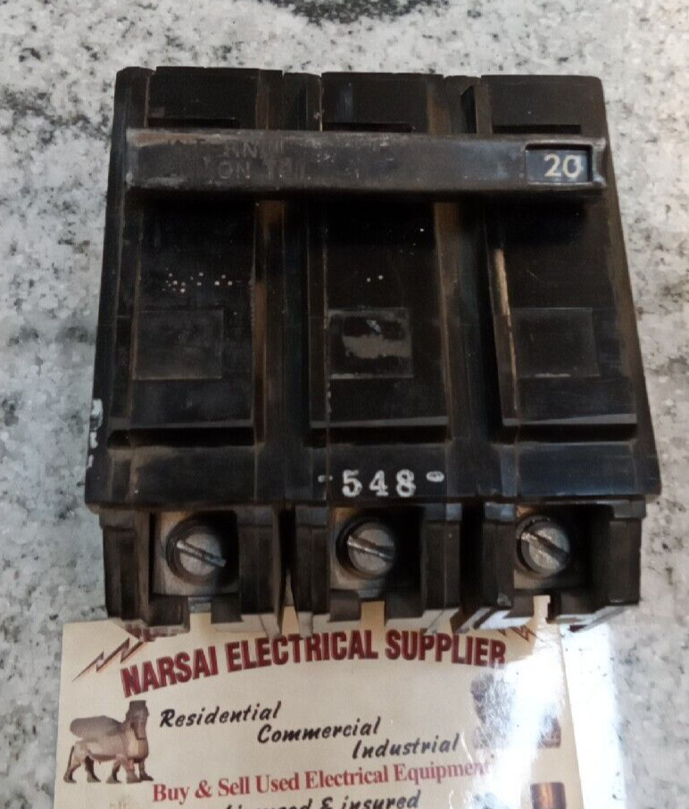 GE/BREAKER/ TQL32020 / 3P / 20A /240V/Plug-In/GROVE / TQL-AC/use(L173