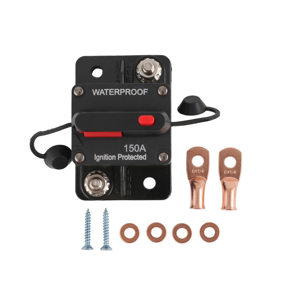 150A 150AMP Circuit Breaker Fuse 12-48V DC Car Boat Manual Reset Switch IP67