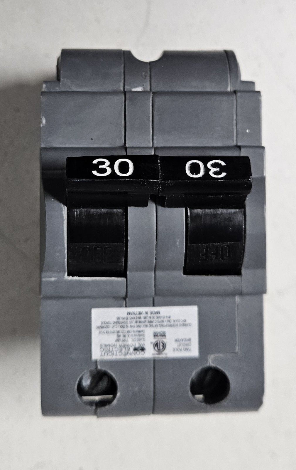 UBIF230N New Federal Pacific Electric Stab-Lok NA230 Replacement. Two Pole 30 Am