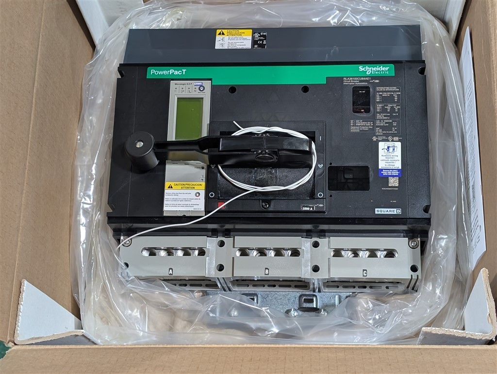 NEW 1000A Schneider RLA36100CU64AE1 PowerPact I-Line Circuit Breaker 600VAC