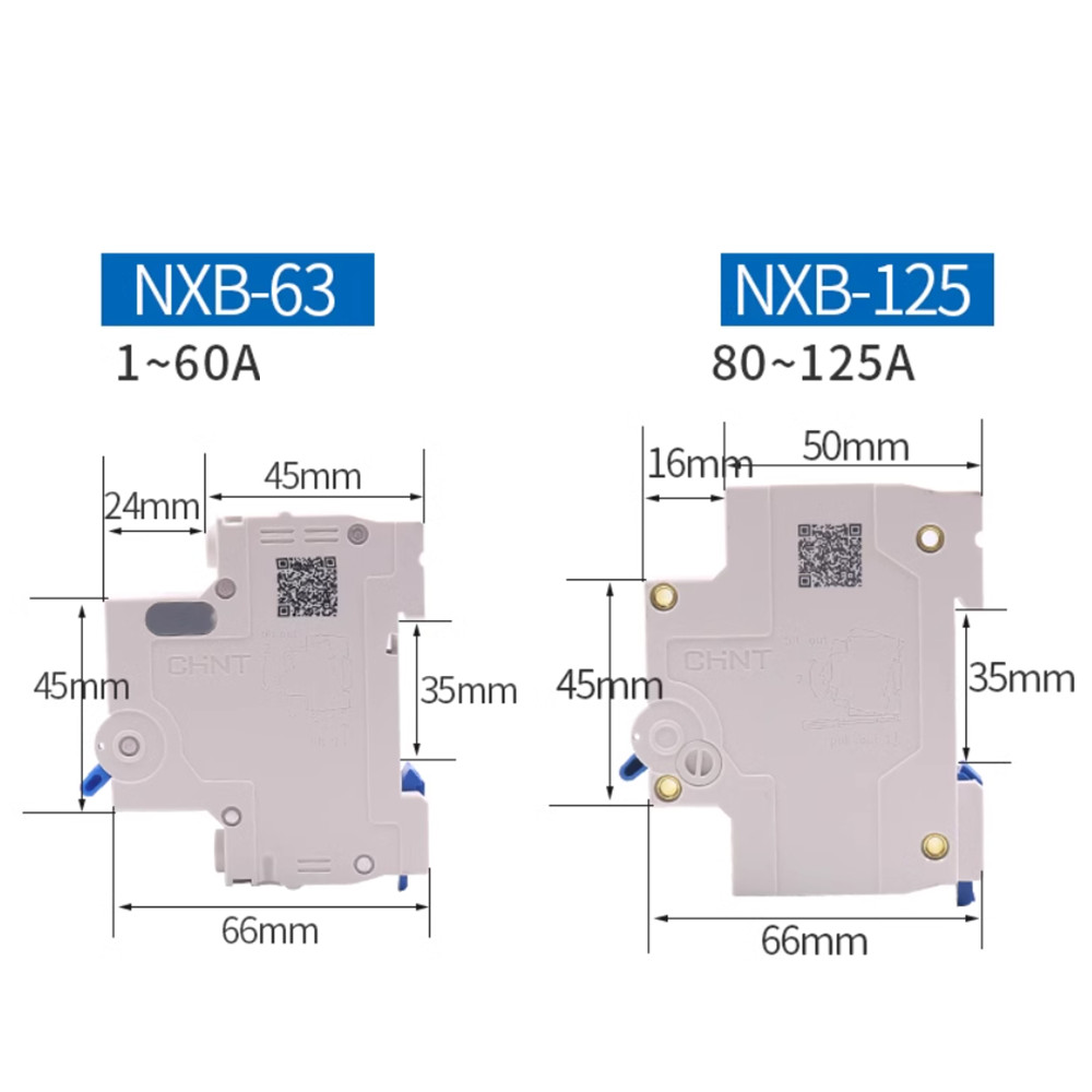 Miniature Circuit Breaker MCB 1/2/3/4 Pole with Light Indicator 1Amp – 125 Amp
