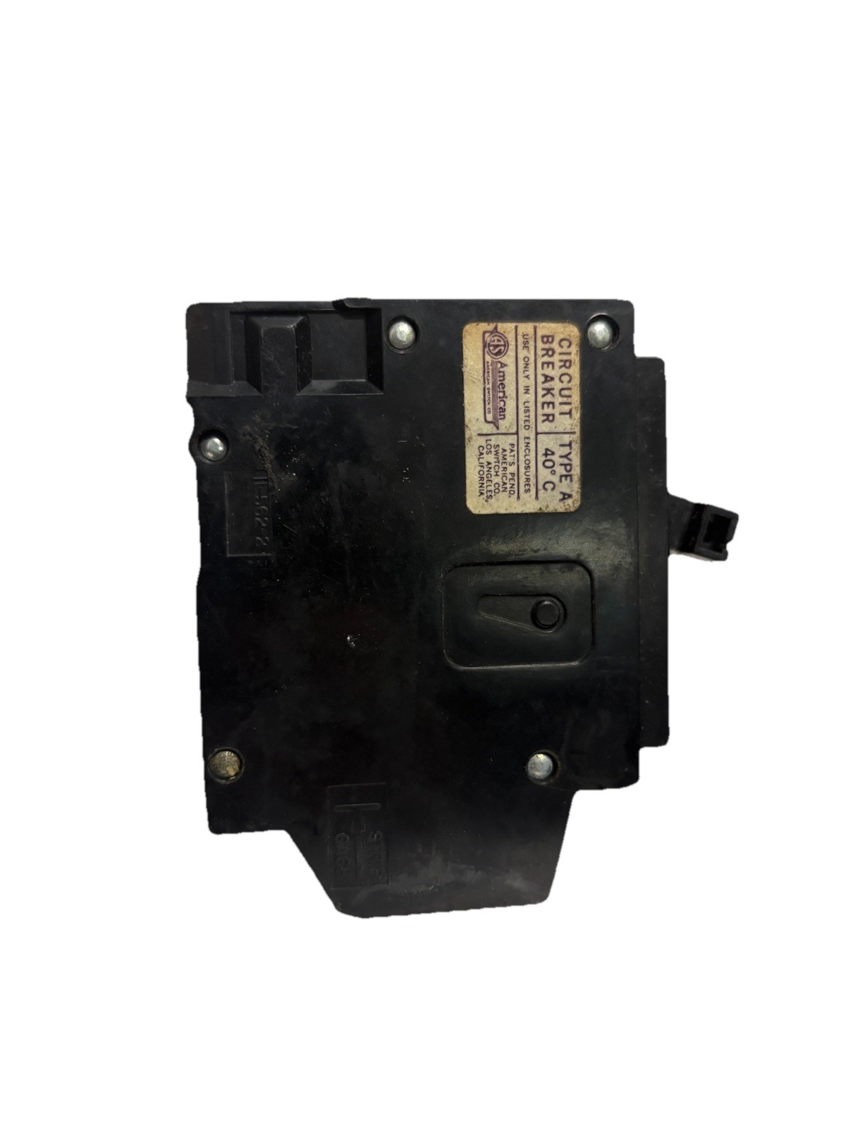 American Switch A2020 Circuit Breaker, Single Pole Tandem, 20A, 120/240V, Type A