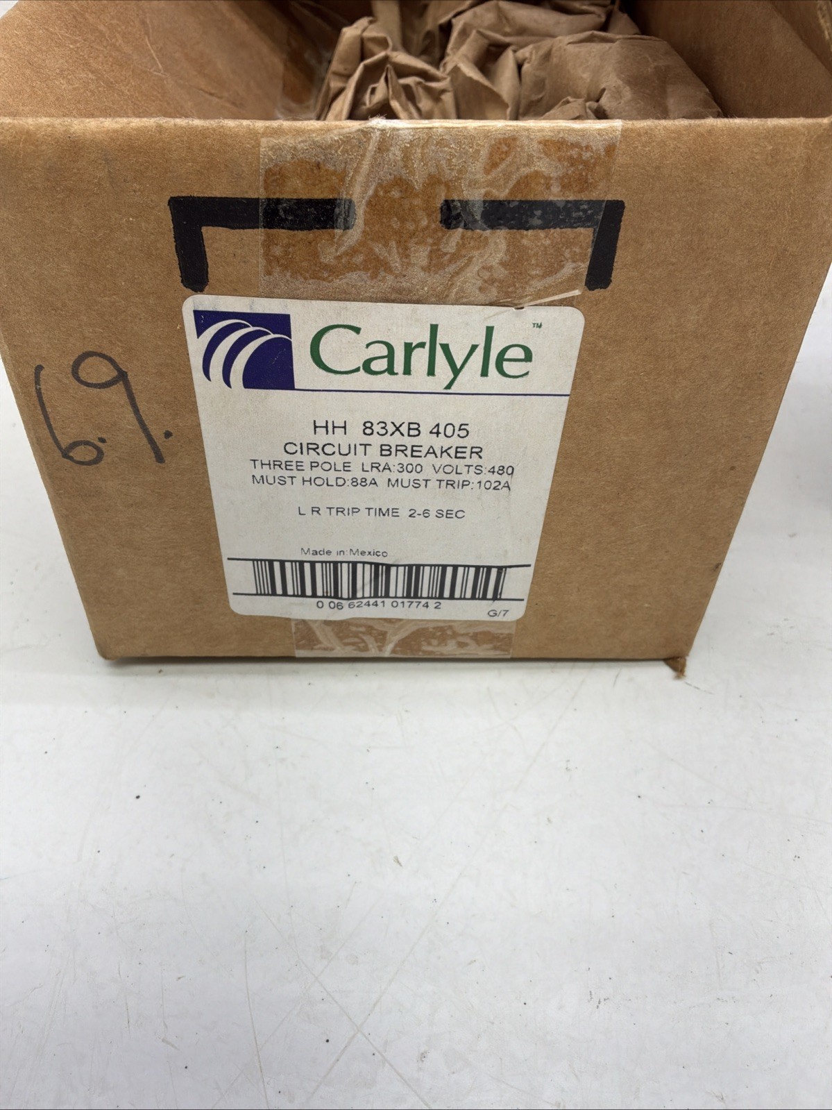 Carlyle Circuit Breaker HH 83XB 405 480V NIB