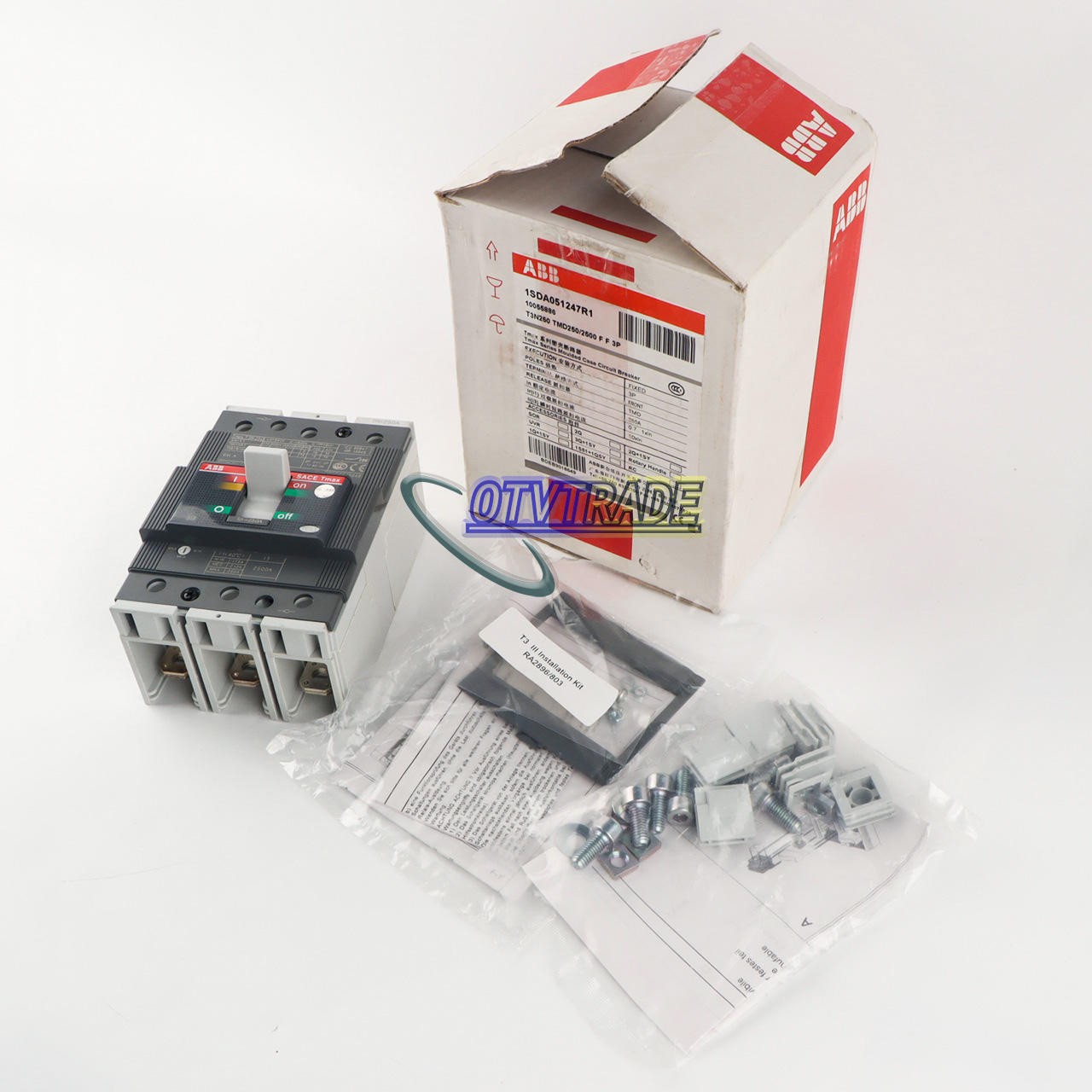 1PCS ABB TMAX T3N250 TMD250/2500 FF 3P 250A 1SDA051247R1 Circuit Breaker New