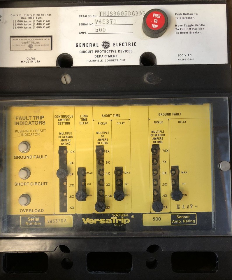 THJS3605DG3A3 Solid-State Versa-Trip Circuit Breaker with Ground