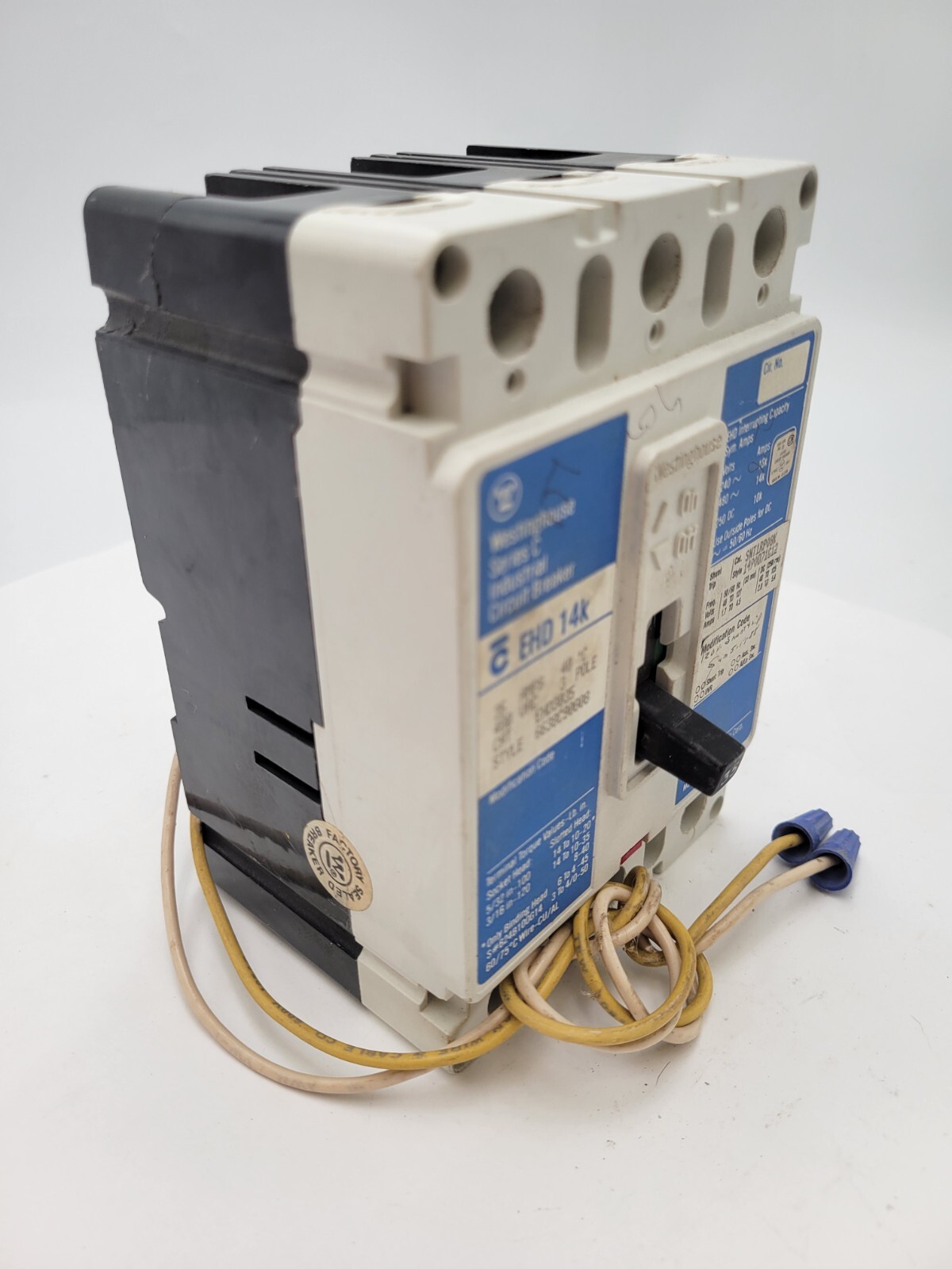 Westinghouse EHD3035 Bolt-On Circuit Breaker 35A 480V 3P 3PH Type EHD Series C
