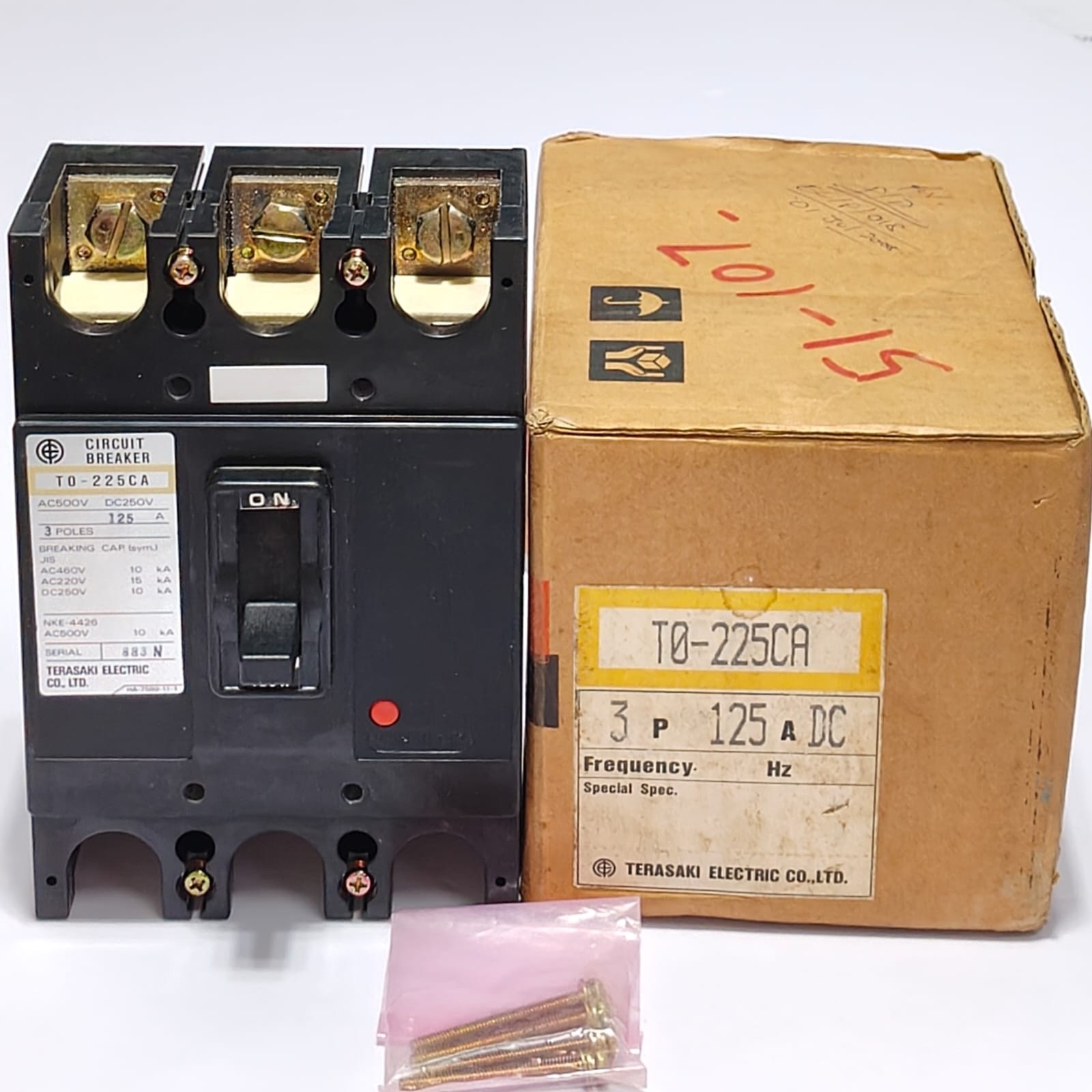 NEW BOX TERASAKI T0-225CA 3 Pole 125 A Circuit Breaker AC500V DC250V TO-225CA #2