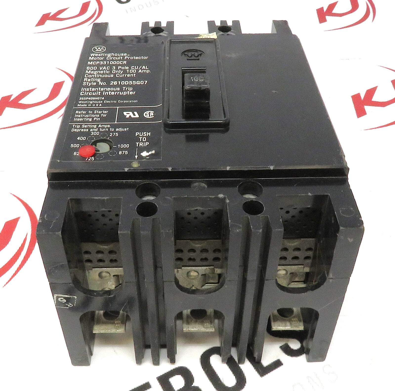 Westinghouse MCP331000CR 3-Pole 100A Motor Circuit Protector Breaker