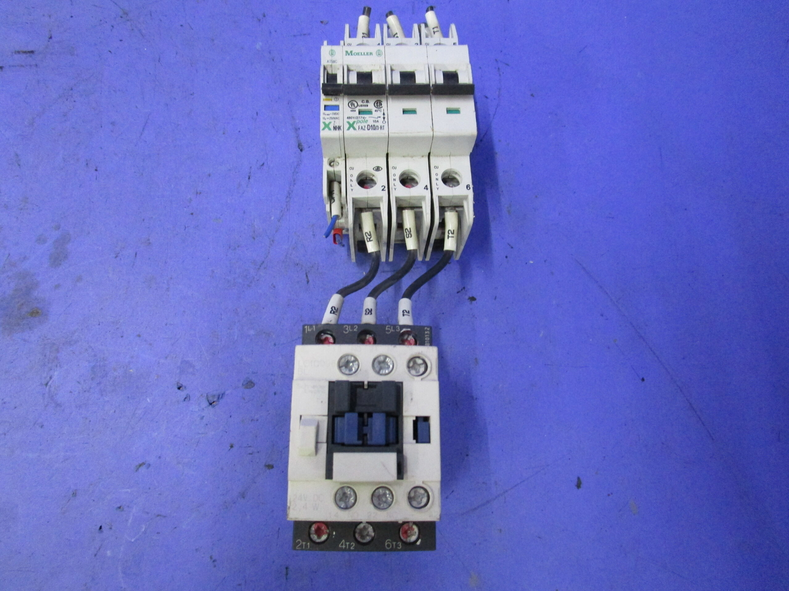 NEW MOELLER CIRCUIT BREAKER FAZ-D10/3-RT 10A 480Y/277V 3P W/SCHNEIDER ELECTRIC C