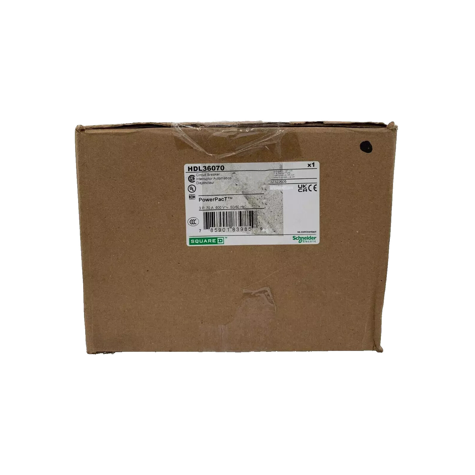 NIB – Square D – HDL36070 – 70A, 3-Pole Circuit Breaker , Thermal-Magnetic Trip