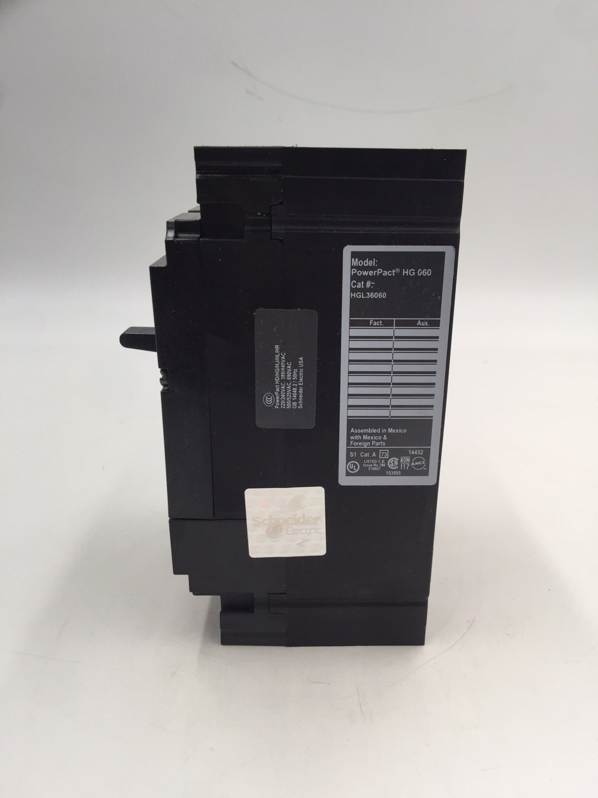 HOUSTON STOCK NEW SQUARE D HGL36060 POWERPACT 60 AMP 600V FREE 2 DAY AIR BUY NOW