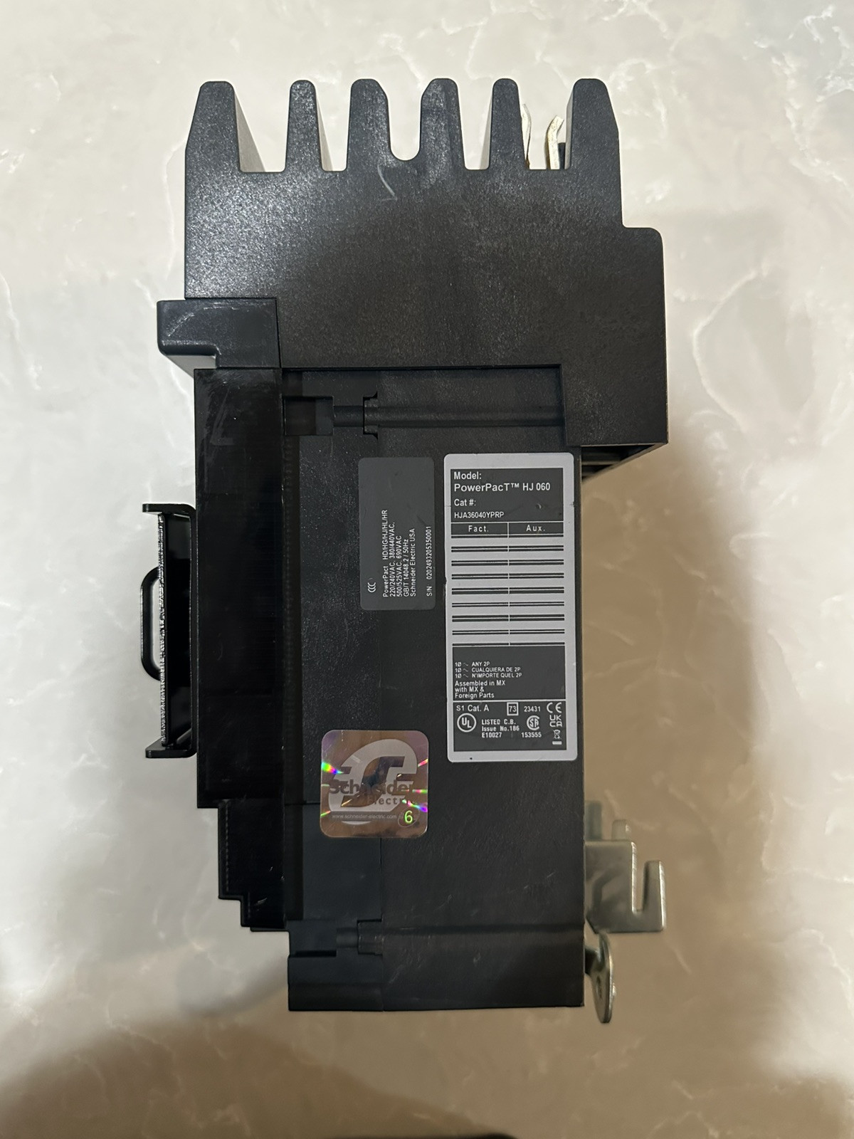 HJA36040 Square D PowerPact Circuit Breaker 40A 600V 3-Pole I-Line- New Take Out