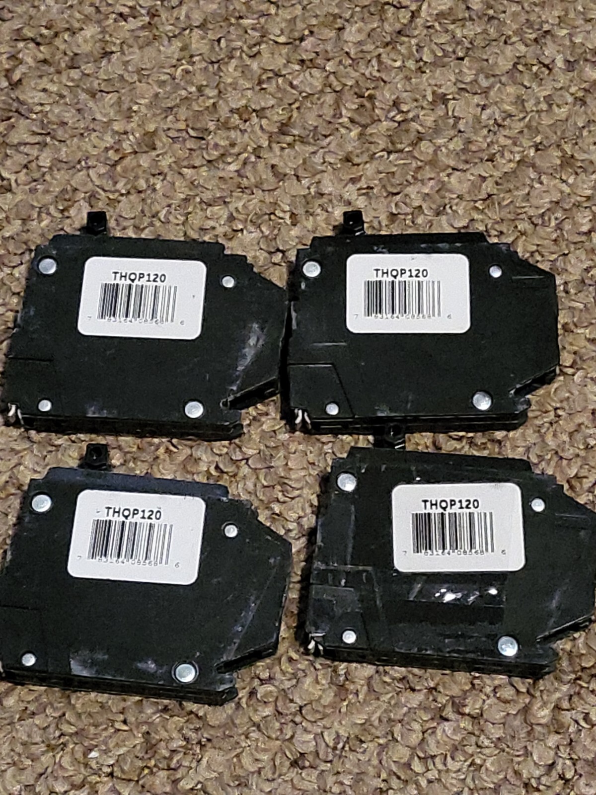 4x GE General Electric THQP120 Thin 20-Amp 1-Pole 120/240VAC Breaker