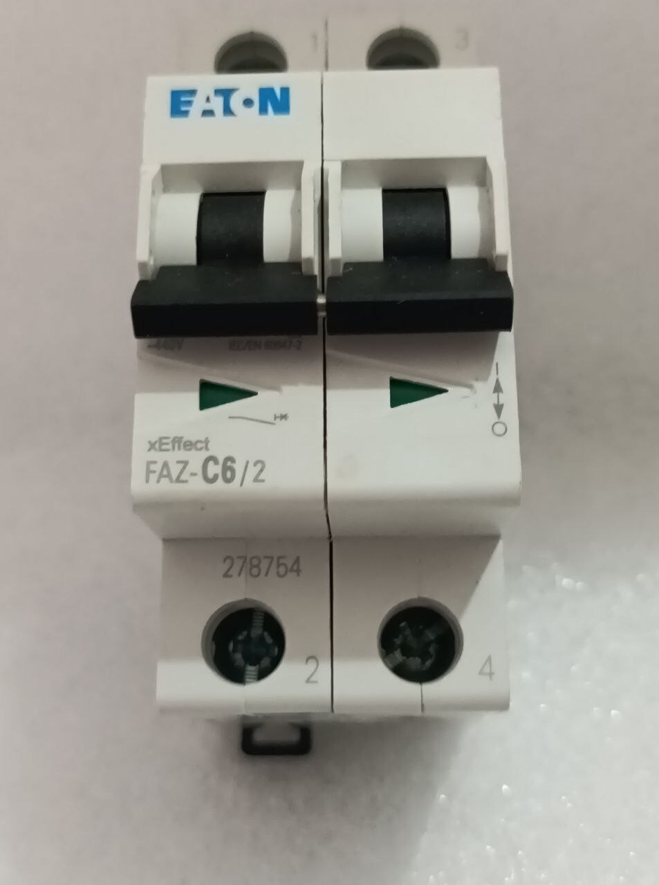 NEW Eaton FAZ C6/2 2 Pole 6A C 15kA Moeller series Miniature Circuit Breaker
