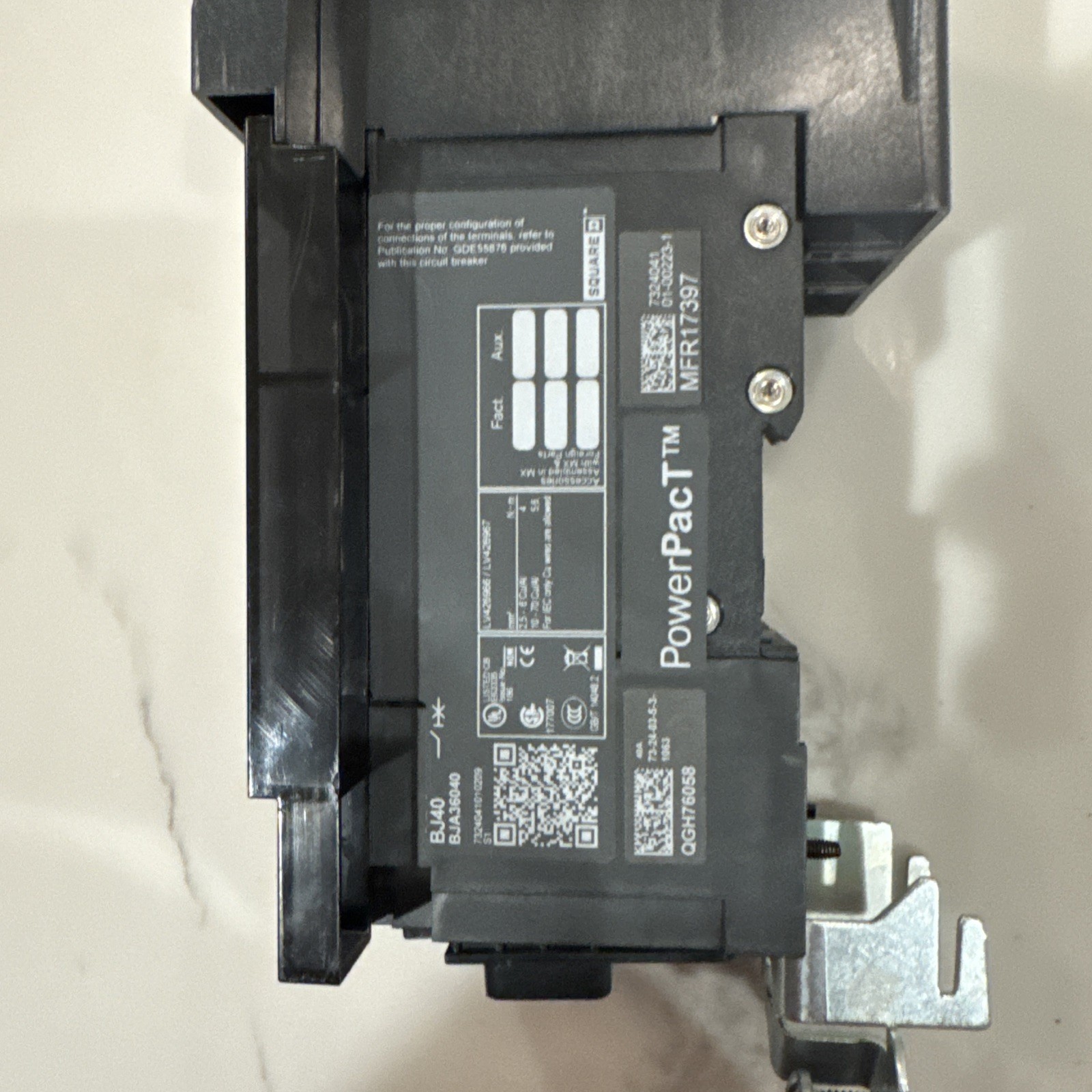 SQUARE D BJA36040 40A 600V 3 POLE I-LINE CIRCUIT BREAKER – New