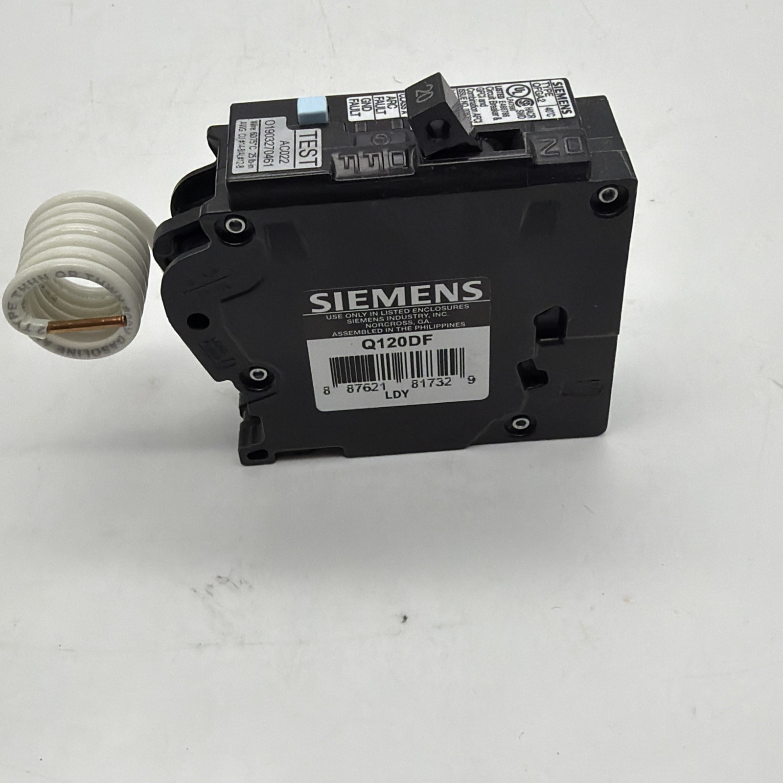 🔥 SIEMENS Q120DF 20A 1-POLE 120V DUAL FUNCTION AFCI/GFCI CIRCUIT BREAKER NEW