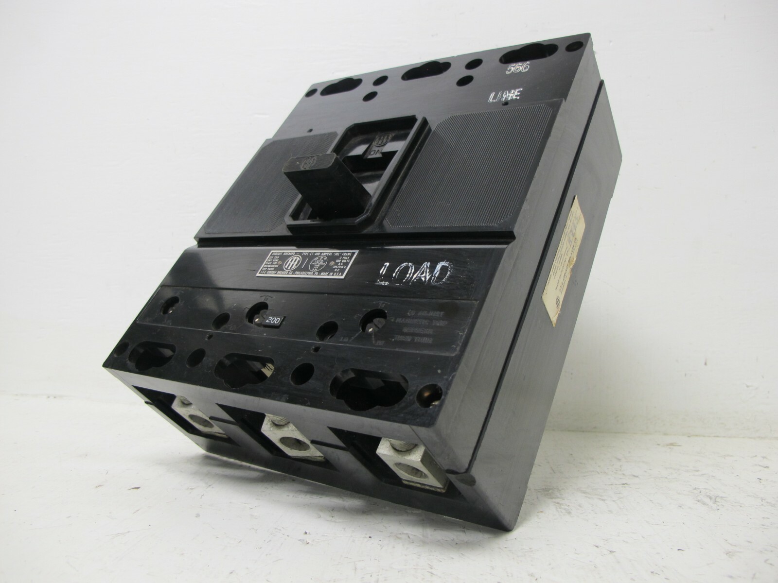 ITE JKL3B200 200 Amp 600V Breaker 3 PH ET 400 A JKL Frame Type ET I-T-E ET5745