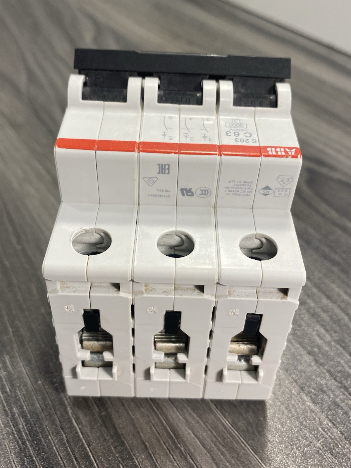 ABB 2CDS253001R0634 S203C63 63A MCB 3P 10kA C Curve 400V Circuit Breaker – USA
