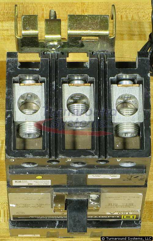 Square D KI361501021 Circuit Breaker, 150 Amp, 200 kAIR, Shunt Trip, Used