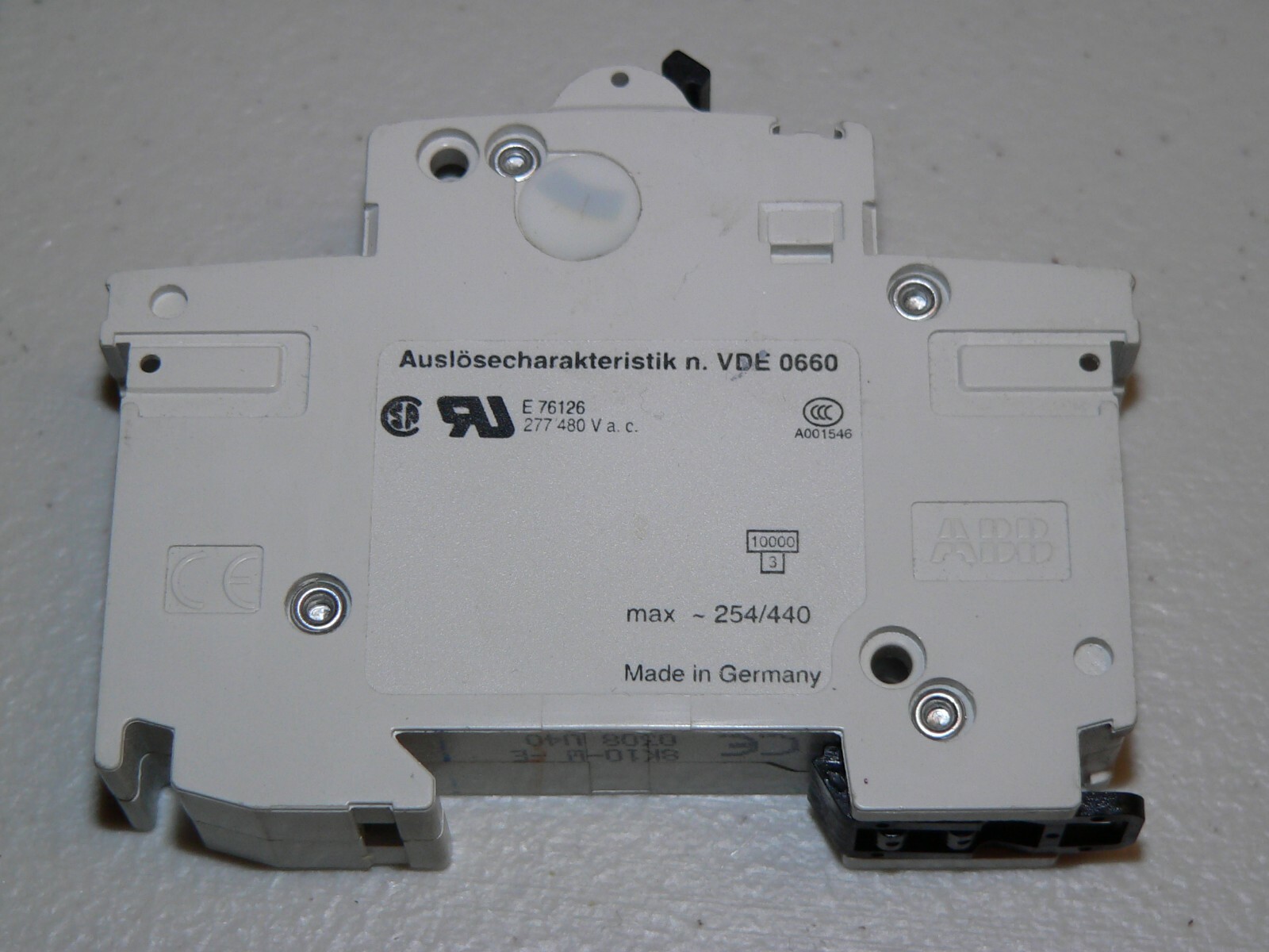 New ABB S281W-K10A Max 254/440 10A 1 Pole Circuit Breaker – Made in Germany