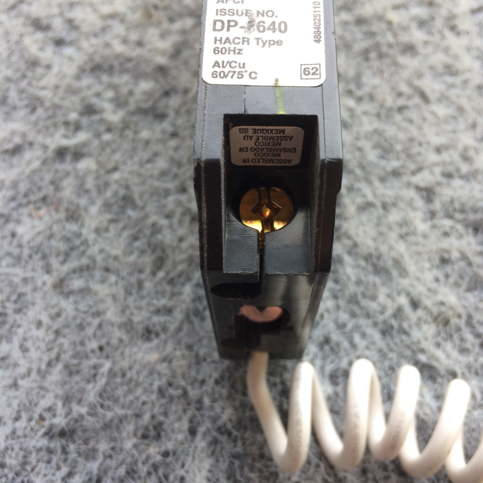Square D QO120CAFI 20 Amp 1 Pole 120V Plug In Arc Fault CAFI Combination Breaker