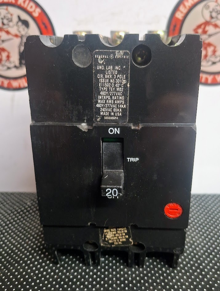 GE TEY320 3 Pole 20A Circuit Breaker SHIPS SAME DAY