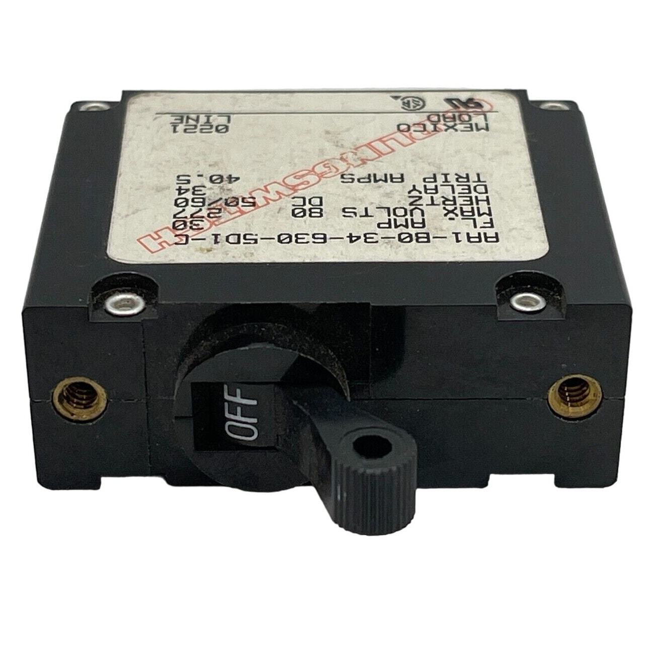 Carling Technologies 30A Circuit Breaker AA1-B0-34-630-5D1-C 1 Pole 277VAC – NEW
