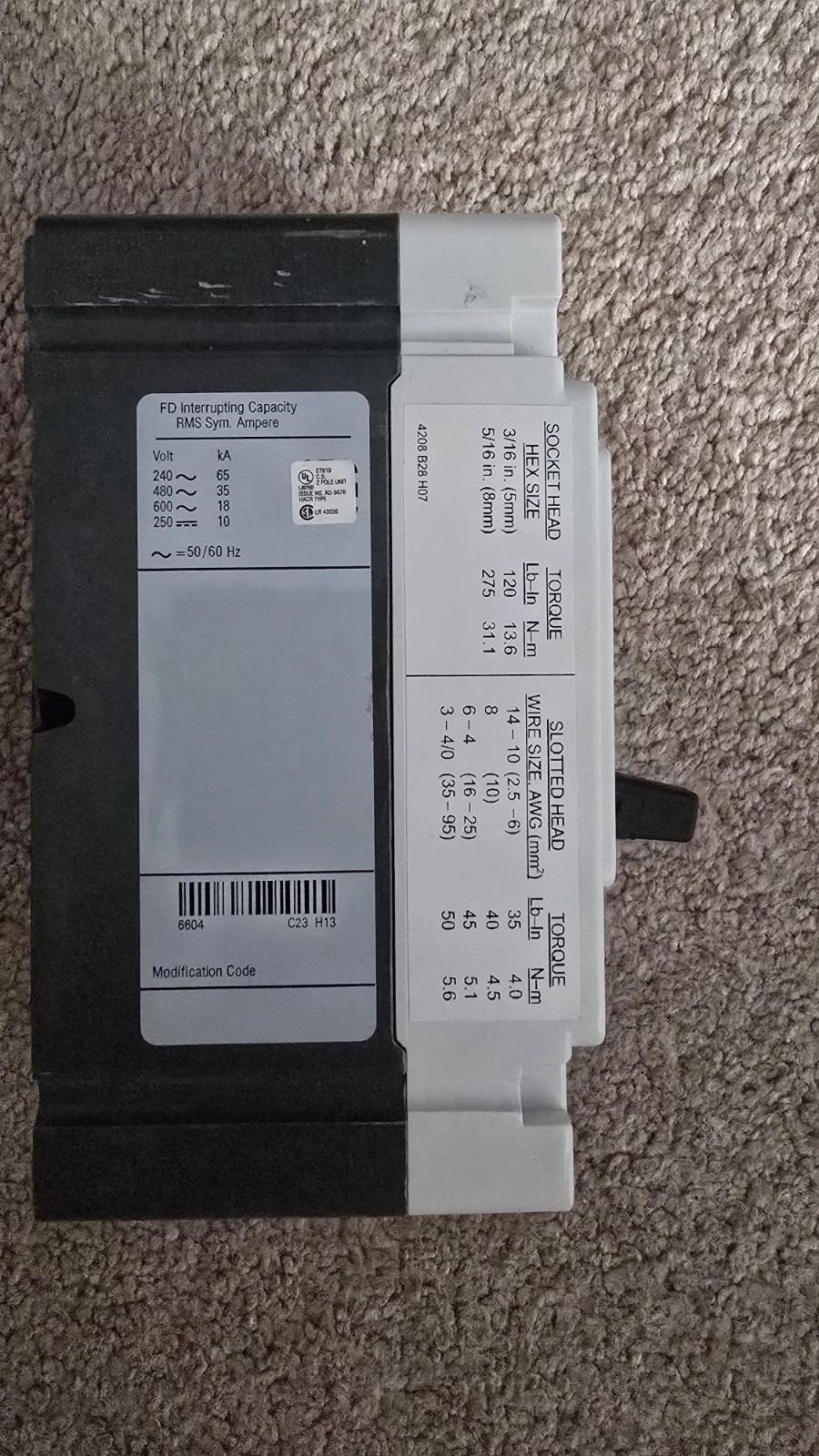 EATON CORPORATION FD2040L / FD2040L (NEW IN BOX)