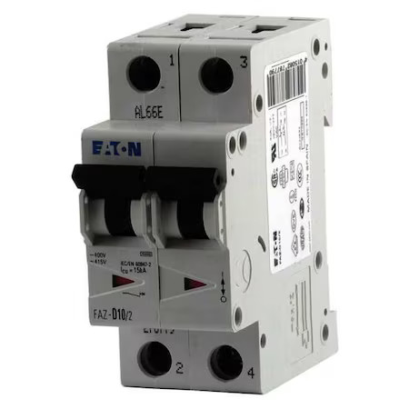 Eaton Faz-C63/2 Circuit Breaker, Faz Series, 63A, 2 Pole, 277/480V Ac, 15Ka At