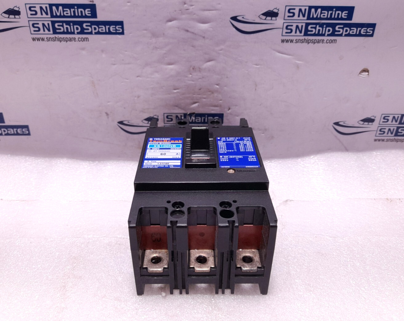Terasaki Electric XS100NB TemBreak Circuit Breaker 60A 3Pole FC Ui 690V 50/60Hz