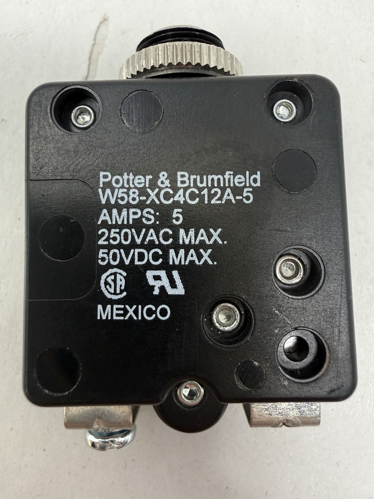 Lot of 5 Potter & Brumfield W58-XC4C12A-5 Circuit Breakers 5 Amps – Cessna 172