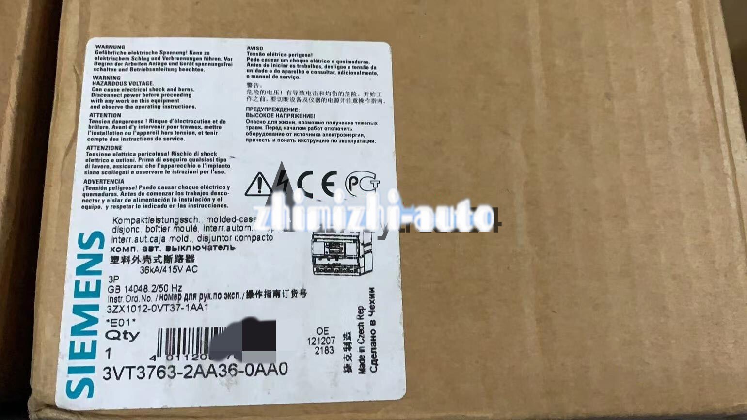 1PC New Siemens 3VT3763-2AA36-0AA0 Circuit Breaker 3VT3 763-2AA36-0AA0