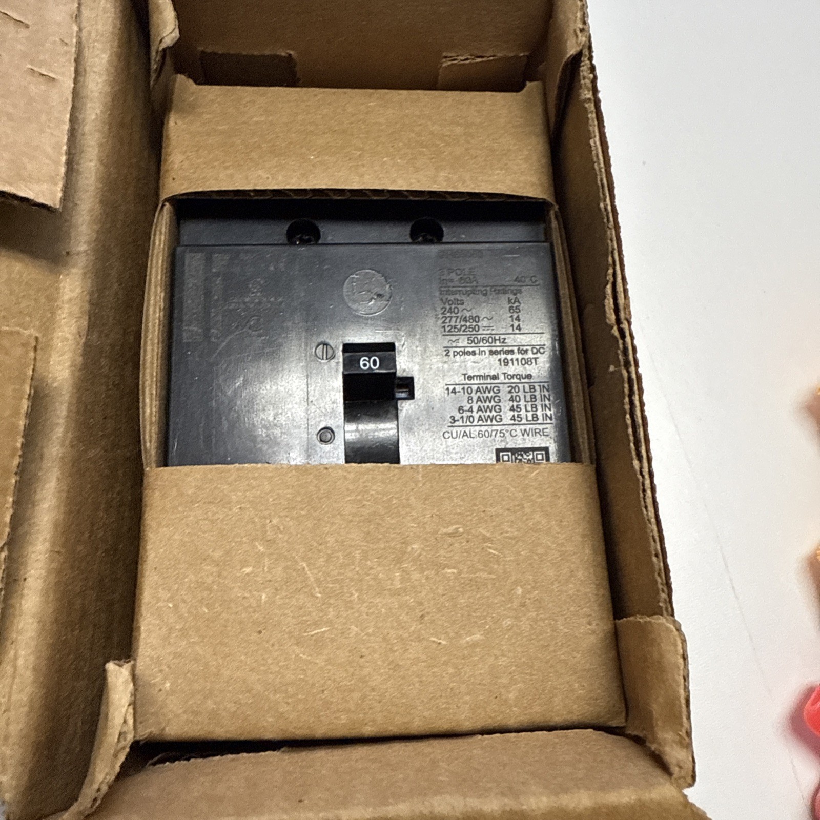 Eaton GHB3060 60 Amp 480V 3 Pole Bolt on Circuit Breaker
