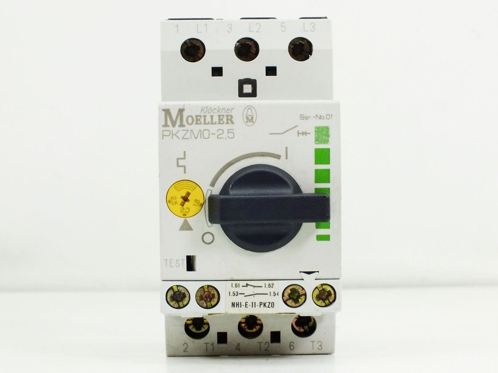 Eaton Moeller Manual Motor Protector Circuit Breaker PKZM0-2.5