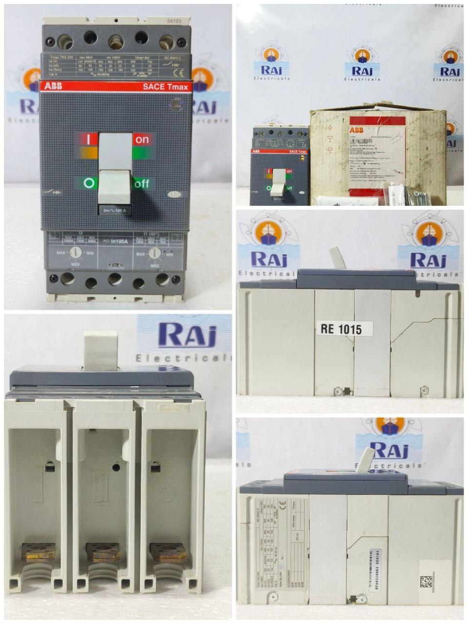 ABB TMAX T4S 250 100A 3POLE CIRCUIT BREAKER MCCB 40kA at 440V (FREE SHIPPING)