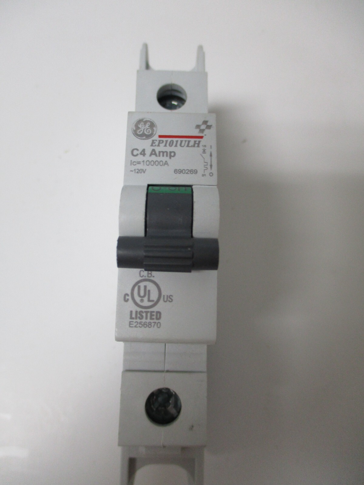 GENERAL ELECTRIC CIRCUIT BREAKER C4 AMP, EP101ULH / P/N 690269, 120V