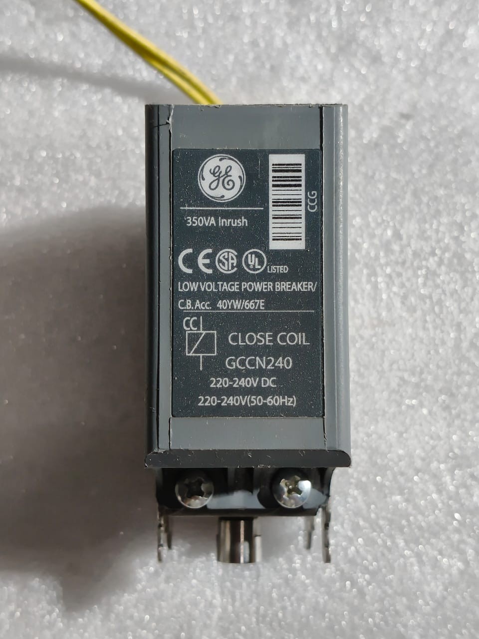 GE GCCN240 CLOSE COIL 220-240V DC 350VA LOW VOLTAGE POWER BREAKER FAST