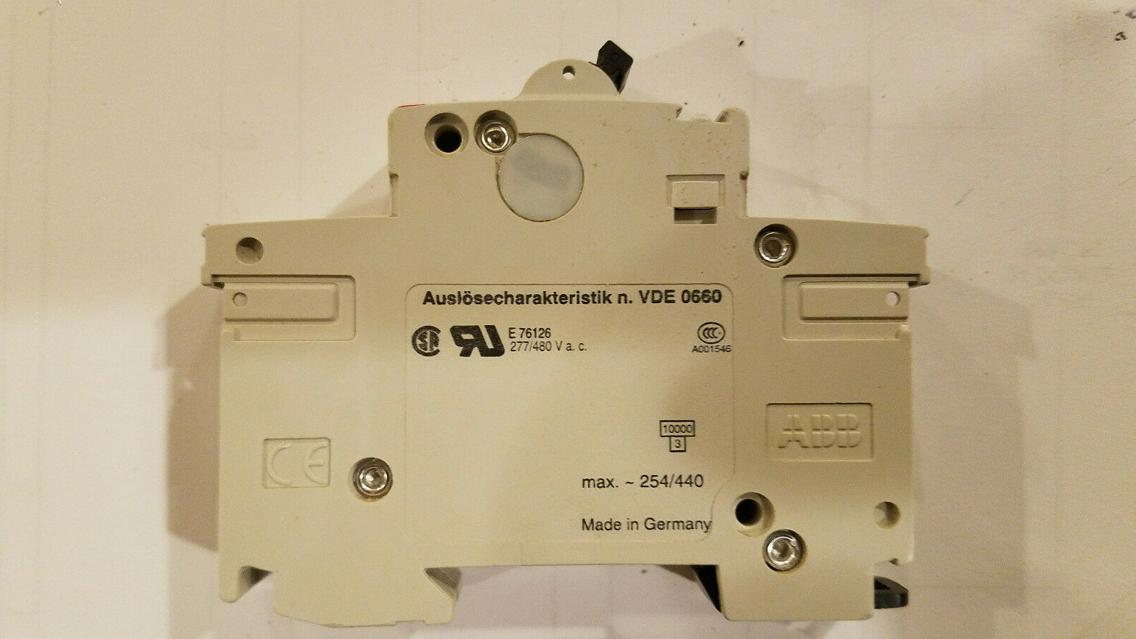 ABB Circuit Breaker, S 281-K 16 GH S281 0001 R0467, 16A, K Curve (New Old Stock)