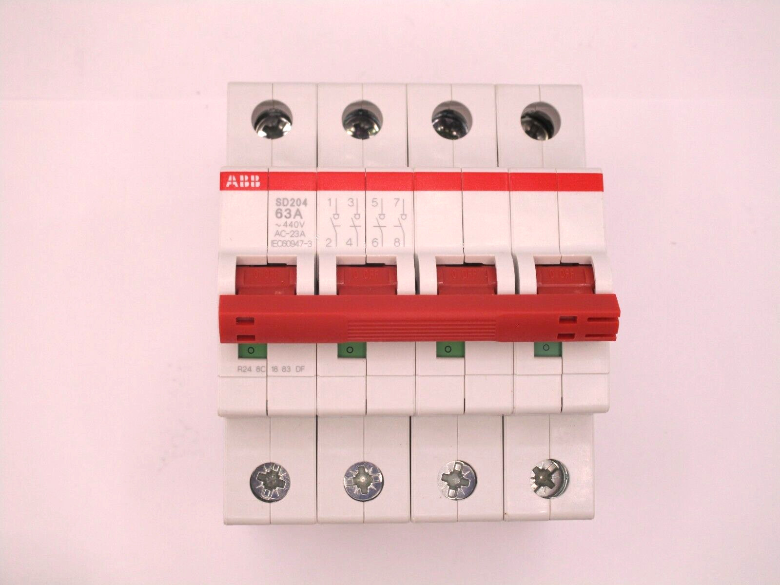 ABB SD204 63 Amp Miniature Disconnector Switch 4P – Genuine – FAST SHIPPING