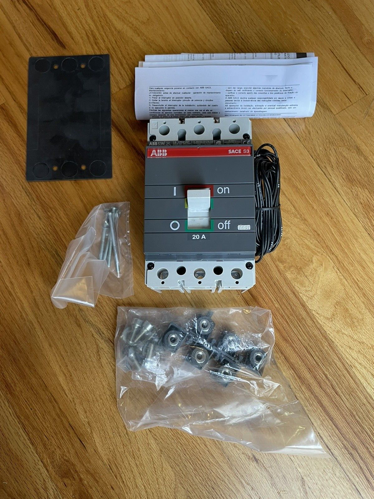 ABB / SACE – S3N020TWA 20Amp 3 Pole Circuit Breaker – NEW Made in Italy